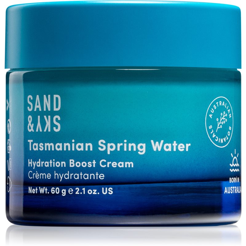 E-shop Sand & Sky Tasmanian Spring Water Hydration Boost Cream lehký gelový krém pro intenzivní hydrataci pleti 60 g