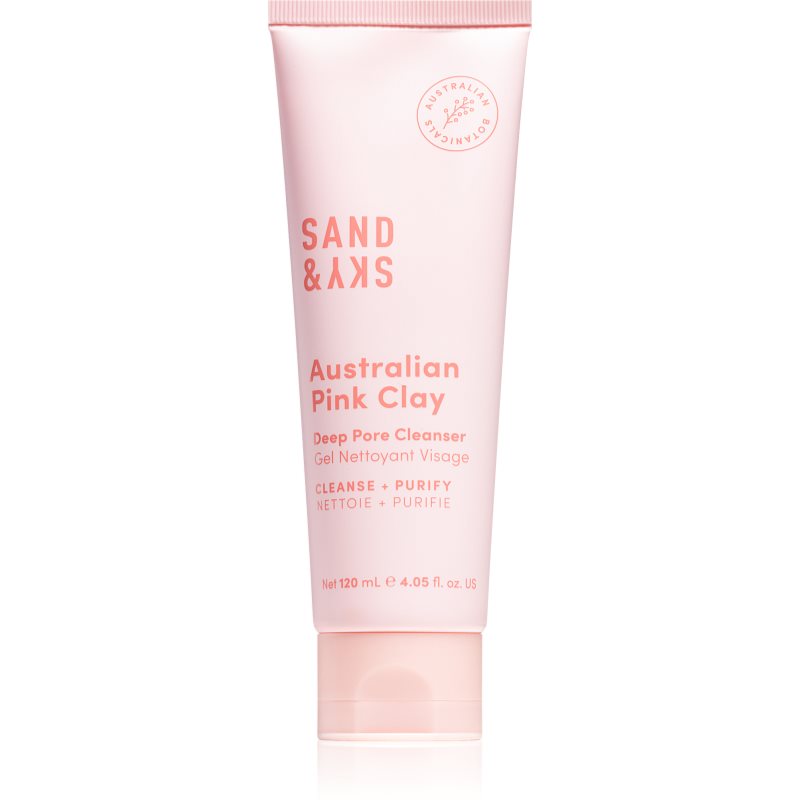 Sand & Sky Australian Pink Clay Deep Pore Cleanser gelinis makiažo valiklis detoksikacinio poveikio 120 ml