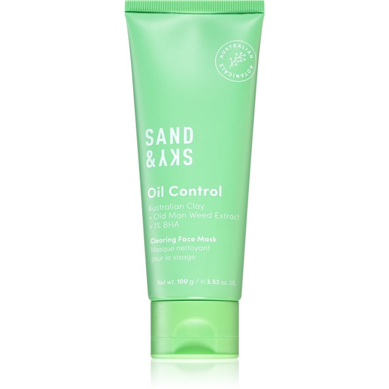 Sand & Sky Oil Control Clearing Face Mask Normalising Deep-cleansing Mask For Oily And Problem Skin 100 G