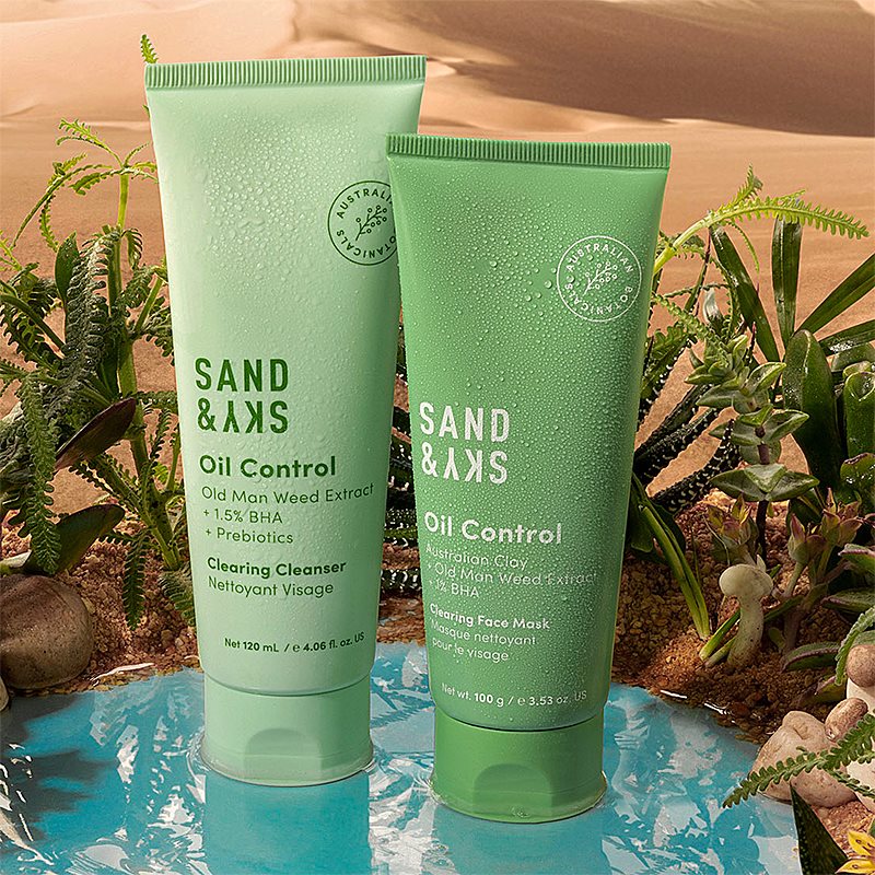 Sand & Sky Oil Control Clearing Cleanser Refreshing Cleansing Gel For Oily And Problem Skin 120 Ml
