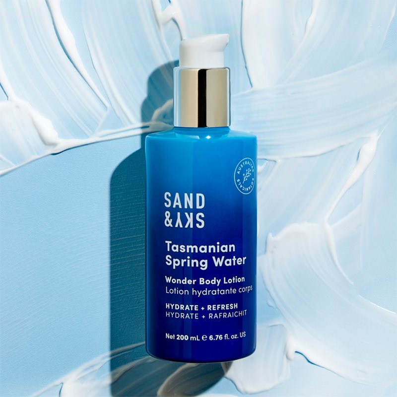 Sand & Sky Tasmanian Spring Water Wonder Body Lotion легке зволожуюче та поживне молочко для тіла 200 мл