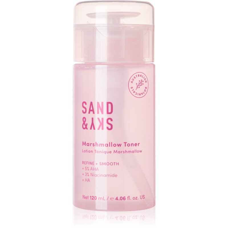 Sand & Sky The Essentials Marshmallow Toner nežni eksfoliacijski tonik za obnovo površine kože 120 ml