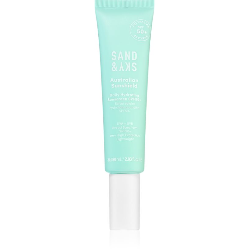 Sand & Sky Australian Sunshield Daily Hydrating Sunscreen SPF50+ crema protettiva leggera viso SPF 50+ 60 ml