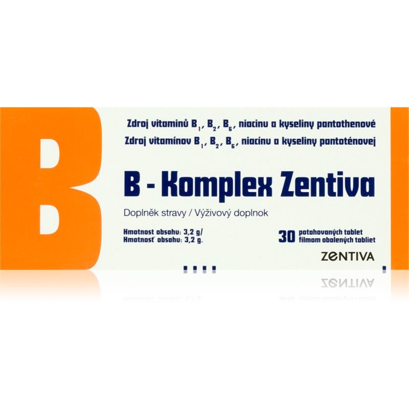 Zentiva B-Komplex tablety na normálnu činnosť nervovej sústavy a pre krásnu pleť 30 tbl