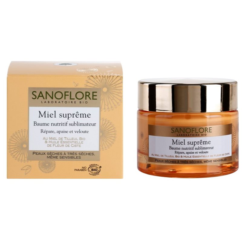 

Sanoflore Miel Supreme Visage поживний бальзам для сухої та дуже сухої шкіри