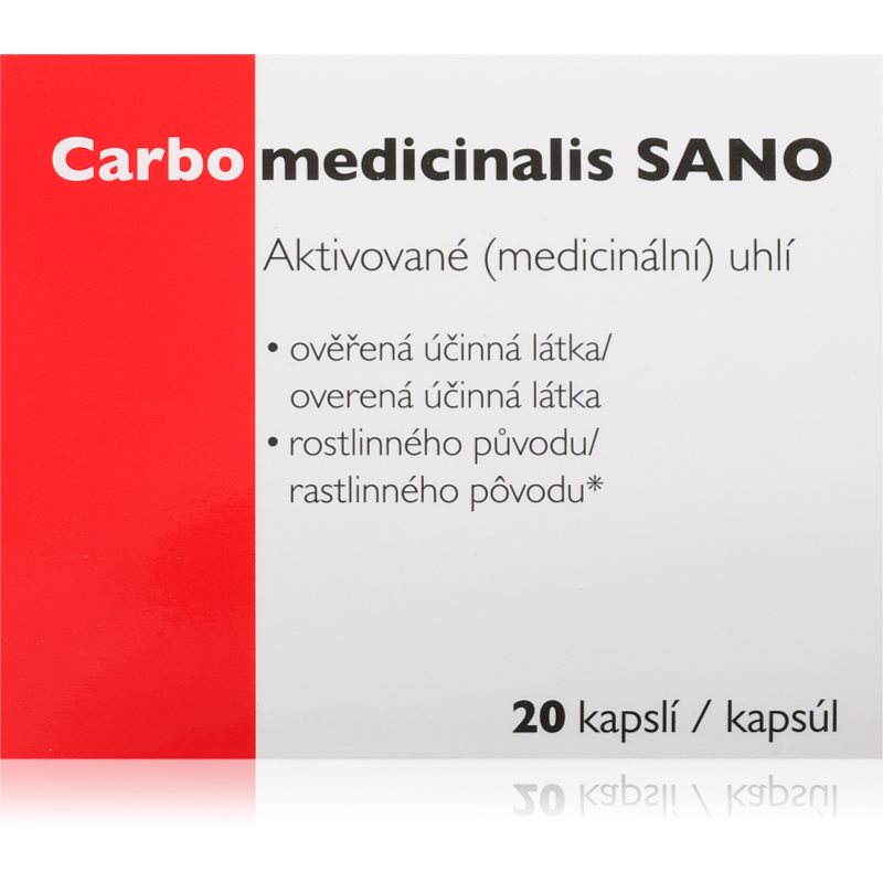 Sanova Carbo Medicinalis SANO kapsuly s aktívnym uhlím 20 cps