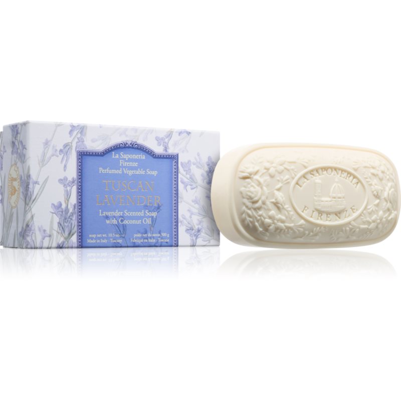 Saponificio Artigianale Fiorentino Tuscan Lavender Savon Solide Naturel Arôme Lavande à L'huile De Coco 300 G