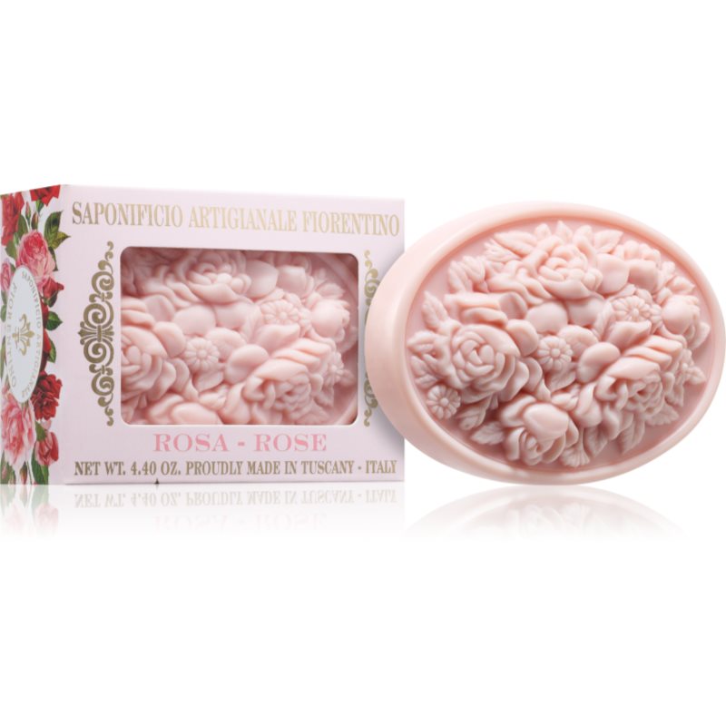 Saponificio Artigianale Fiorentino Rose natürliche feste Seife 125 g