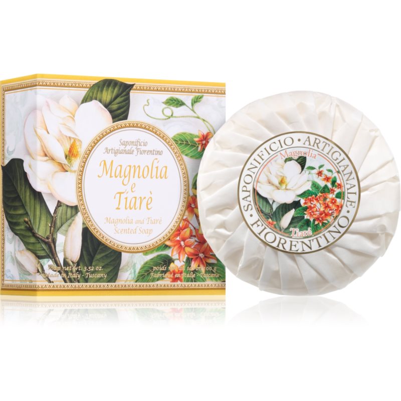 Saponificio Artigianale Fiorentino Magnolia and Tiaré natürliche feste Seife 100 g
