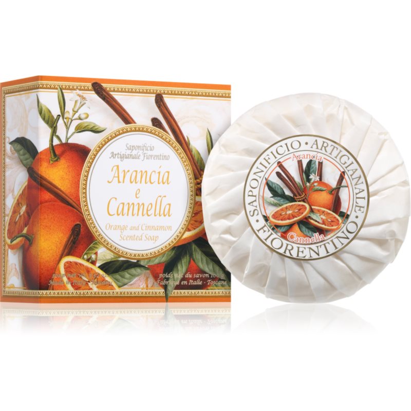 Saponificio Artigianale Fiorentino Orange and Cinnamon natürliche feste Seife 100 g