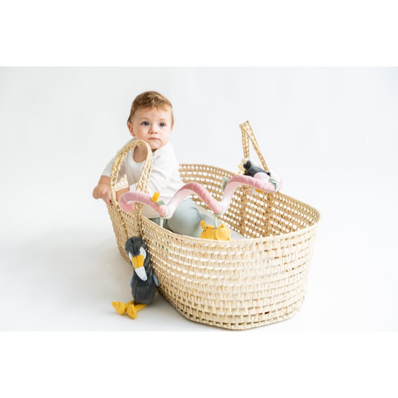 Saro Baby Spiral With Rattles Party Jungle контрастна підвісна іграшка Pink 1 кс