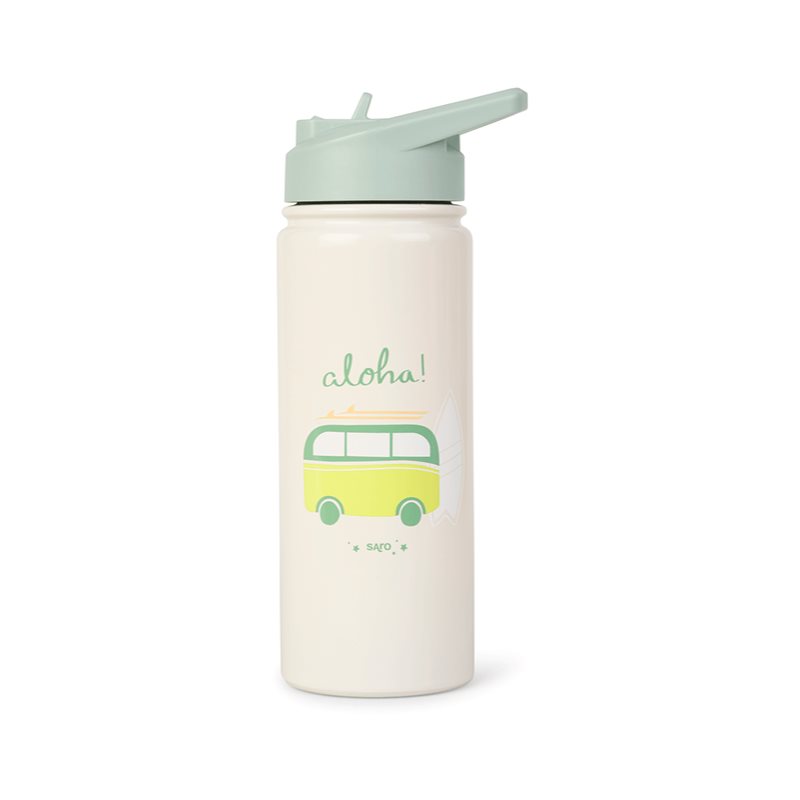 Saro Baby Thermos Bottle with Straw θερμός με καλαμάκι Sand Aloha 500 ml φωτογραφία