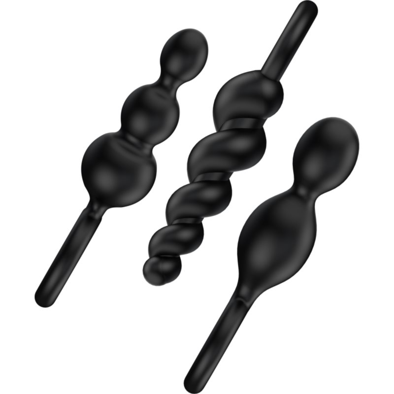 Satisfyer BOOTY CALL sada análních kolíků Black 3 ks (obrázek 4)