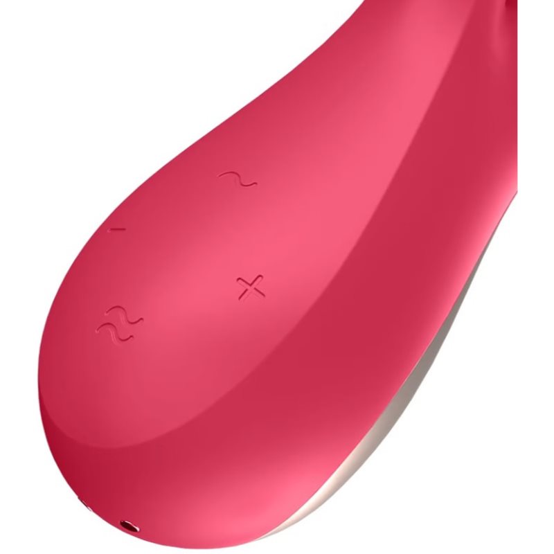 Satisfyer Mono Flex вібратор зі стимулятором клітора Red 20,3 см