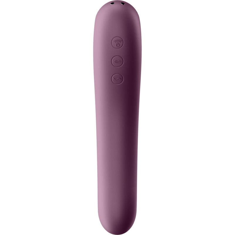 Satisfyer Dual KISS vibrátor se stimulátorem klitorisu Wine red 18,8 cm (obrázek 5)