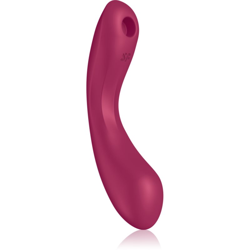 Satisfyer Curvy Trinity 1 Vibromasseur Muni D’un Stimulateur Clitoridien Red 17,5 Cm