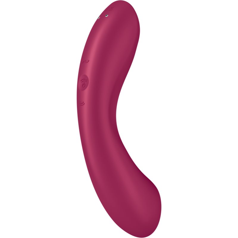 Satisfyer Curvy Trinity 1 Vibromasseur Muni D’un Stimulateur Clitoridien Red 17,5 Cm