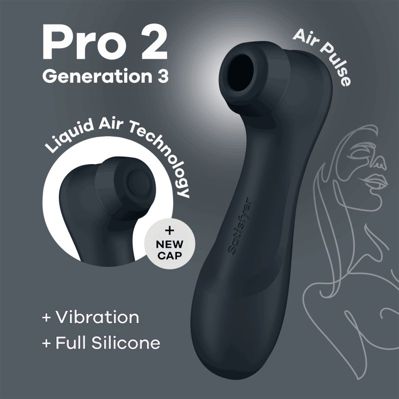 Satisfyer PRO 2 Generation 3 Connect App Stimulateur Clitoridien Black 16,2 Cm
