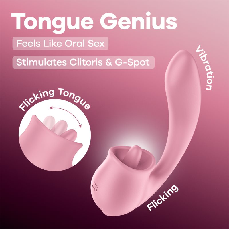 Satisfyer Tongue Genius vibrátor so stimulátorom klitorisu 18.4 cm (obrázok 5)