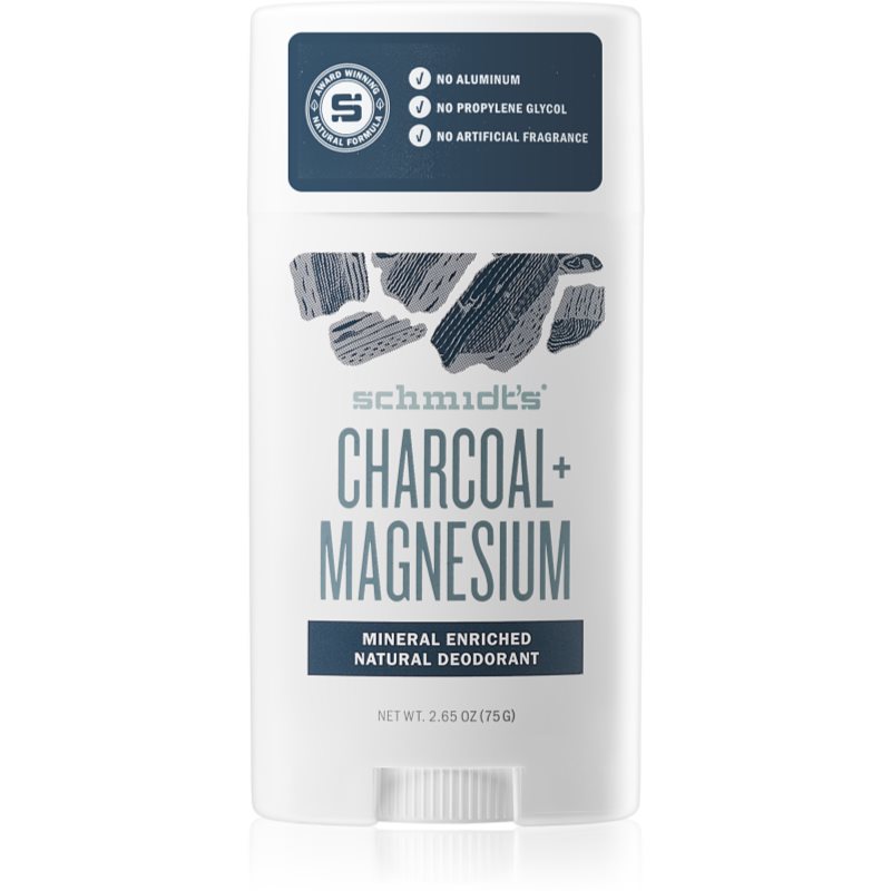 Schmidt's Charcoal + Magnesium tuhý deodorant pro všechny typy pokožky 58 ml