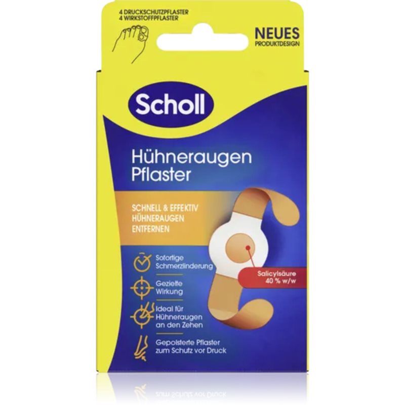 Scholl Corn Removal Plaster лепенка за кокоши трън и мазоли 4 бр.