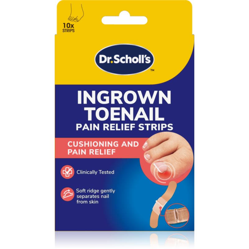 Scholl Dr. Scholl's Ingrown Toenail Pain Relief Strips cerotti protettivi per la crescita delle unghie 10 pz