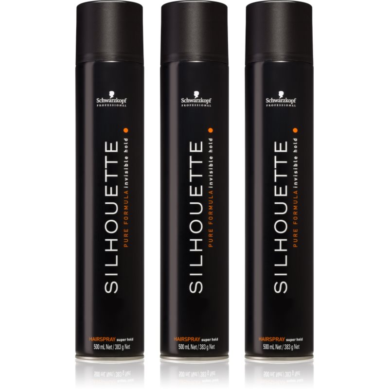 Schwarzkopf Professional Silhouette Super Hold strong hold hairspray economy pack