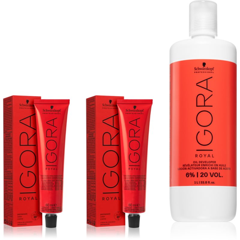 Schwarzkopf Professional IGORA Royal sada pri farbení vlasov odtieň 5-0; 6-0