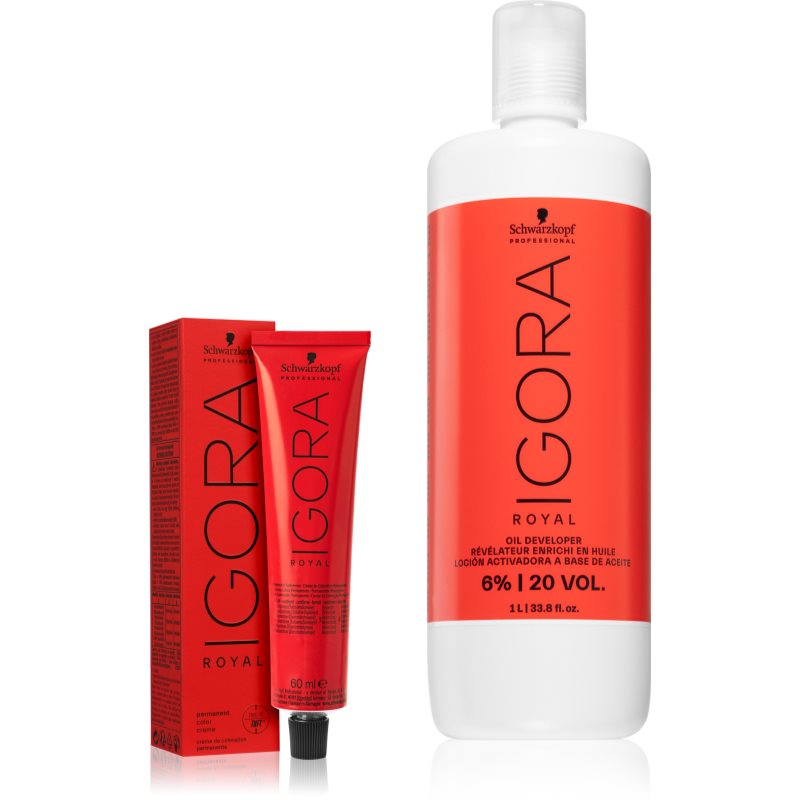 Schwarzkopf Professional IGORA Royal sada pri farbení vlasov odtieň 5-0