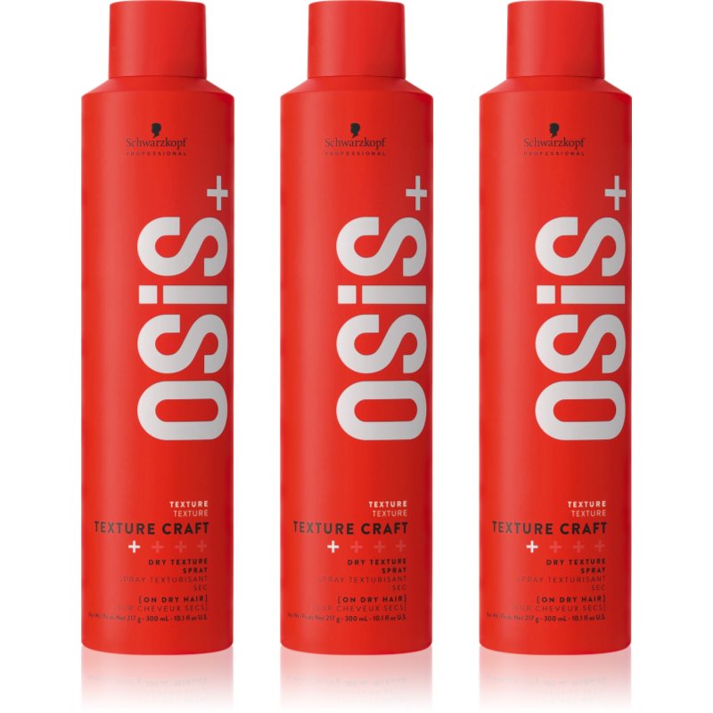 Schwarzkopf Professional Osis  Texture Craft suchý texturizačný sprej výhodné balenie