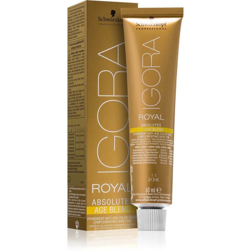 

Schwarzkopf Professional IGORA Royal Absolutes Age Blend фарба для волосся відтінок 8-140 Light Blonde Cendré Beige Natural