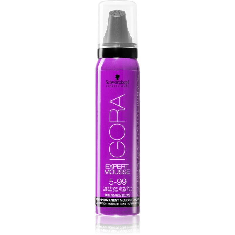 

Schwarzkopf Professional IGORA Expert Mousse мус для фарбування для волосся відтінок 5-99 Light Blonde Violet Extra