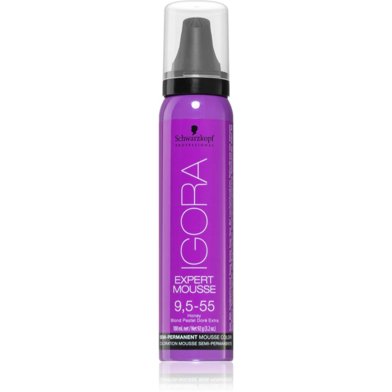 E-shop Schwarzkopf Professional IGORA Expert Mousse barvicí pěna na vlasy odstín 9,5-55 Honey 100 ml