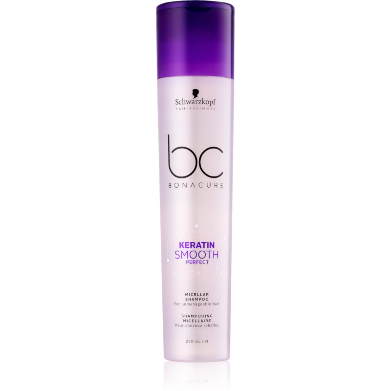 Schwarzkopf Professional BC Bonacure Keratin Smooth Perfect micelinis šampūnas nepaklusniems plaukams 250 ml