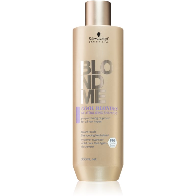 Schwarzkopf Professional Blondme Cool Blondes shampoo for neutralising brassy tones for blondes and 