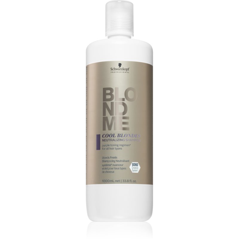 E-shop Schwarzkopf Professional Blondme Cool Blondes šampon neutralizující žluté tóny pro blond a melírované vlasy 1000 ml