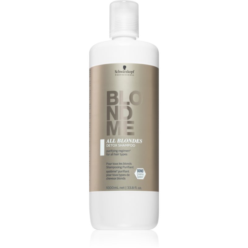 E-shop Schwarzkopf Professional Blondme All Blondes Detox čisticí detoxikační šampon pro blond a melírované vlasy 1000 ml