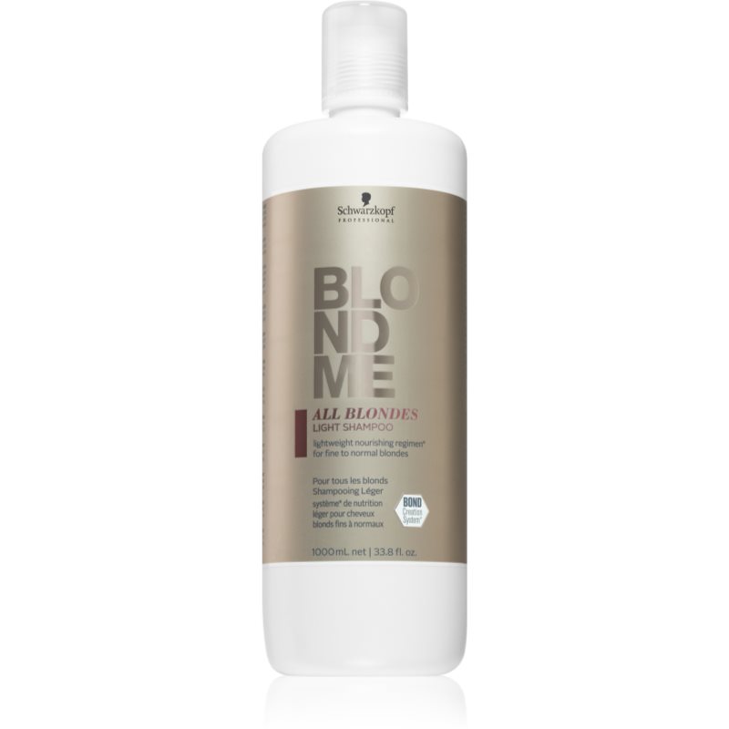 Schwarzkopf Professional Blondme All Blondes Light Nourishing Shampoo For Fine To Normal Hair 1000 Ml