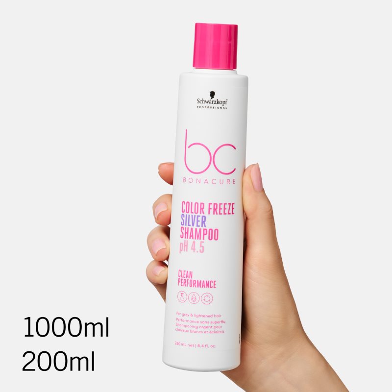 Schwarzkopf Professional BC Bonacure Color Freeze Silver stříbrný šampon pro blond a melírované vlasy 250 ml (obrázek 6)