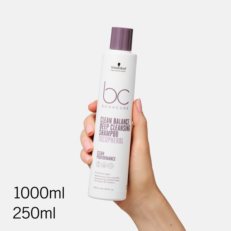 Schwarzkopf Professional BC Bonacure Clean Balance hloubkově čisticí šampon 1000 ml (obrázek 6)