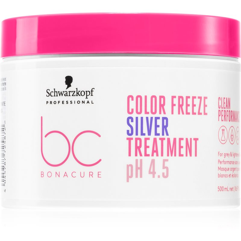Schwarzkopf Professional BC Bonacure Color Freeze Silver kaukė geltoniems atspalviams neutralizuoti 500 ml