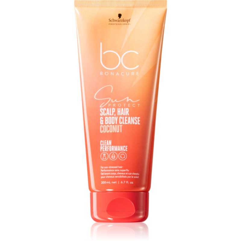 E-shop Schwarzkopf Professional BC Bonacure Sun Protect Scalp, Hair & Body Cleanse šampon na vlasy i tělo 200 ml
