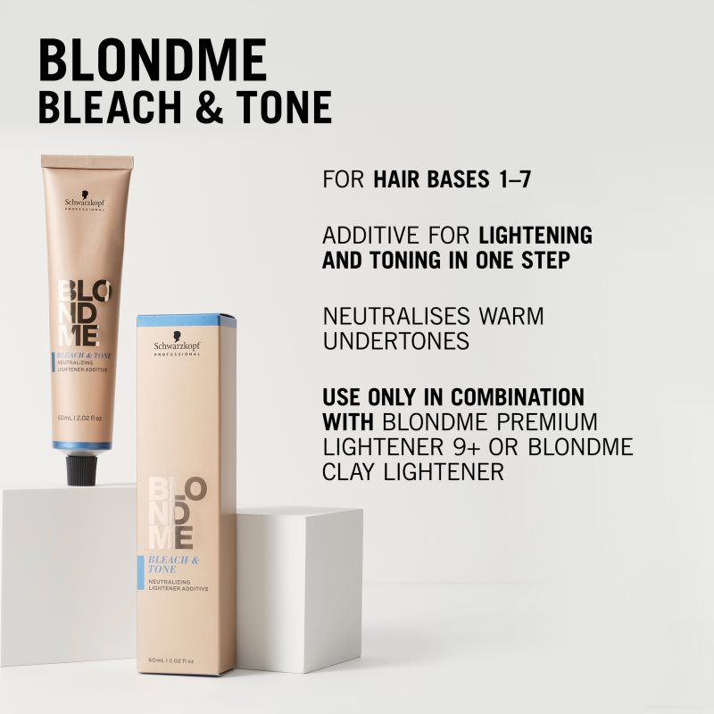 Schwarzkopf Professional Blondme Bleach & Tone zesvětlující a tónovací přísada odstín Ash Additive 60 ml (obrázek 3)