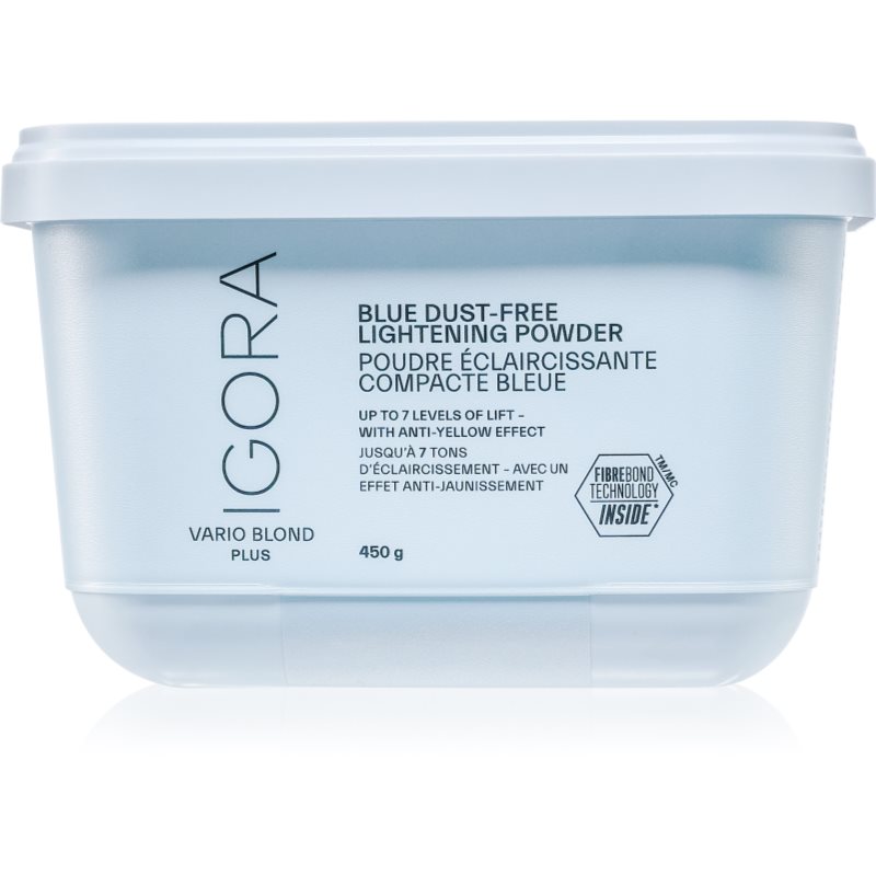 Schwarzkopf Professional IGORA Vario Blond Blue Dust-Free Lightening Powder zesvětlovač s obsahem jílu pro blond vlasy 450 g