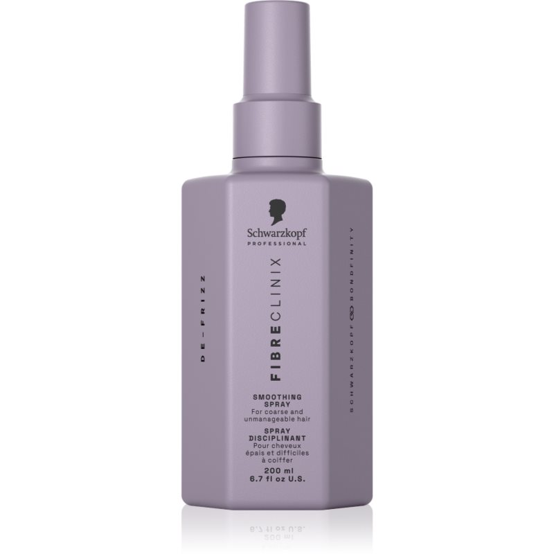 Schwarzkopf Professional Fibre Clinix De-Frizz Smoothing Spray uhladzujúci sprej pre nepoddajné a krepovité vlasy 200 ml