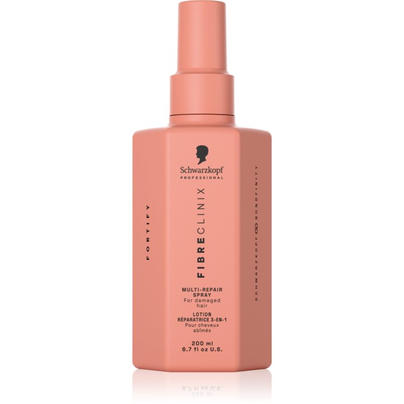 Schwarzkopf Professional Fibre Clinix Fortify Multi-Repair Spray regeneračná starostlivosť pre poškodené a krehké vlasy v spreji 200 ml