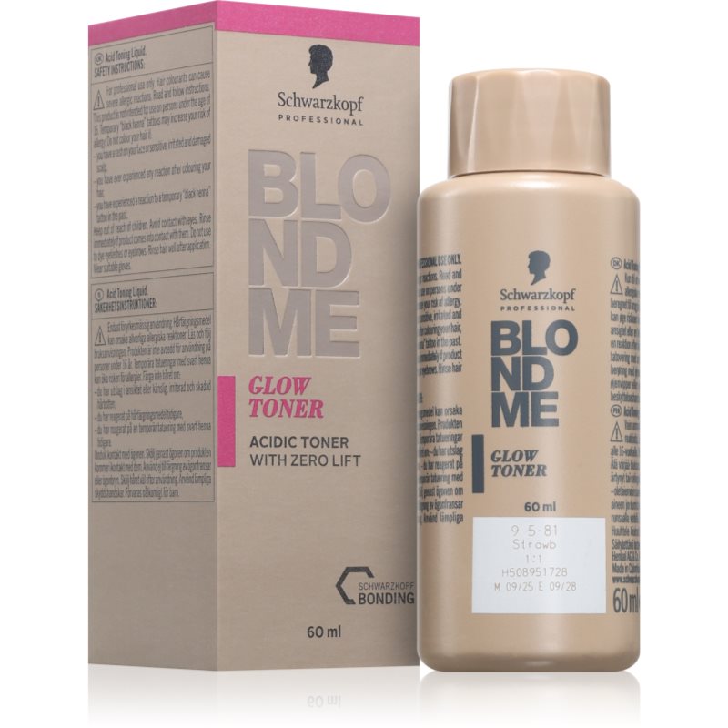 Schwarzkopf Professional Blondme Glow Toner tónovací barva na vlasy odstín Strawberry 9,5-81 60 ml (obrázek 3)