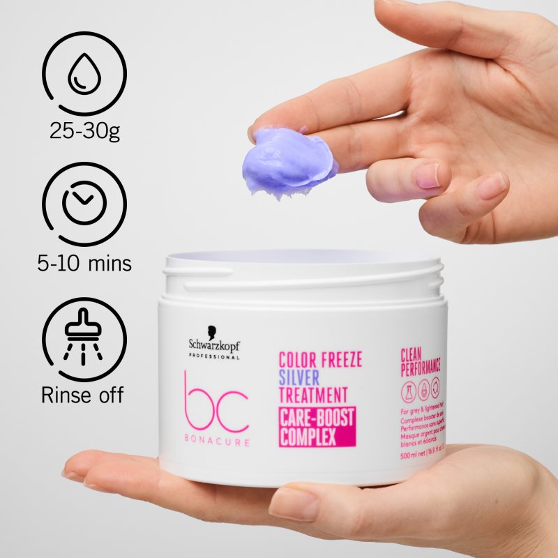 Schwarzkopf Professional BC Bonacure Color Freeze Silver pečující maska pro blond a melírované vlasy 500 ml (obrázek 4)