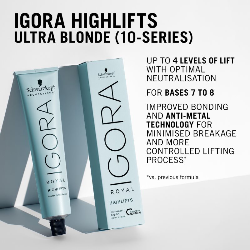 Schwarzkopf Professional IGORA Royal Highlifts barvicí krém pro studené odstíny blond 10-0 60 ml (obrázek 3)