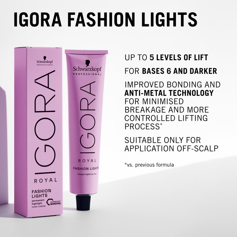 Schwarzkopf Professional IGORA Royal Fashion Lights zosvetľujúcí krém na vlasy odtieň 60 ml